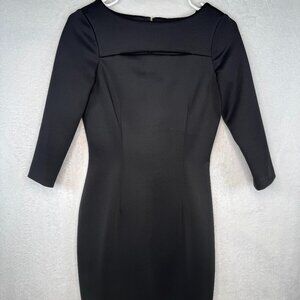 Black Semi-Long Sleeve Dress